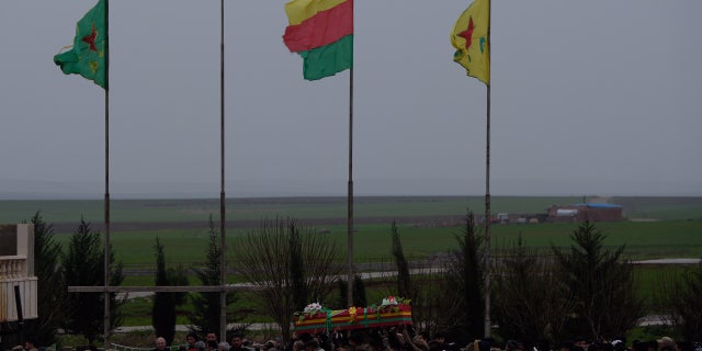 Kurdish flags fly high in their self-declared autonomous region in Syria