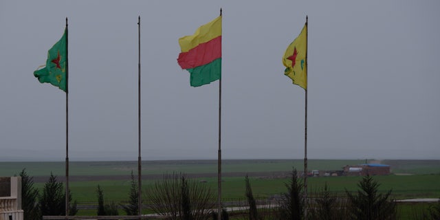 Kurdish flags fly high in their self-declared unconstrained segment in Syria