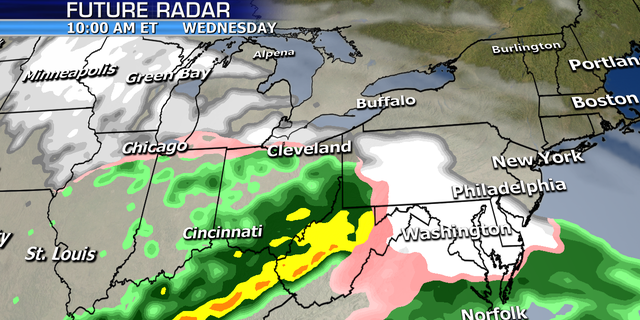 The winter storm is expected to bring impacts of the Midwest, Northeast, and parts of the South on Wednesday