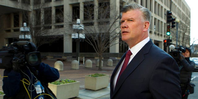 Kevin Downing, attorney for Paul Manafort leaves Federal District Court after a court hearing for Manafort in Washington, Friday, Jan. 25, 2019. Judge Amy Berman Jackson has scheduled a sealed proceeding to determine whether the former Trump campaign chairman intentionally lied to investigators. (AP Photo/Jose Luis Magana)