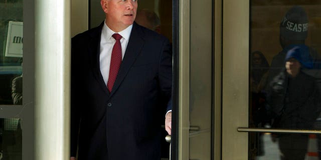Kevin Downing, attorney for Paul Manafort leaves Federal District Court after a court hearing for Manafort in Washington, Friday, Jan. 25, 2019. Judge Amy Berman Jackson has scheduled a sealed proceeding to determine whether the former Trump campaign chairman intentionally lied to investigators. (AP Photo/Jose Luis Magana)