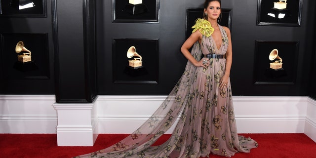 Maren Morris arrives at the 61st annual Grammy Awards at the Staples Center on Sunday, Feb. 10, 2019, in Los Angeles.