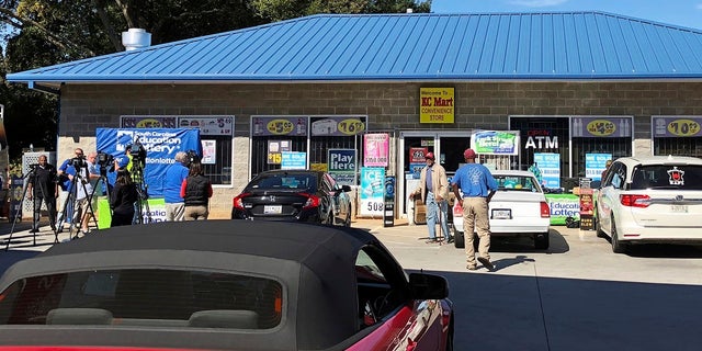 The KC Mart in Simpsonville, S.C., which sold the record-breaking Mega Millions ticket.