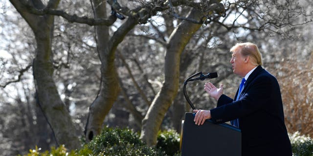 President Donald Trump speaks at an event held on Friday, February 15, 2019 at the White House in Washington at the White House to declare a national emergency to build a wall along the southern border. (AP Photo / Susan Walsh)