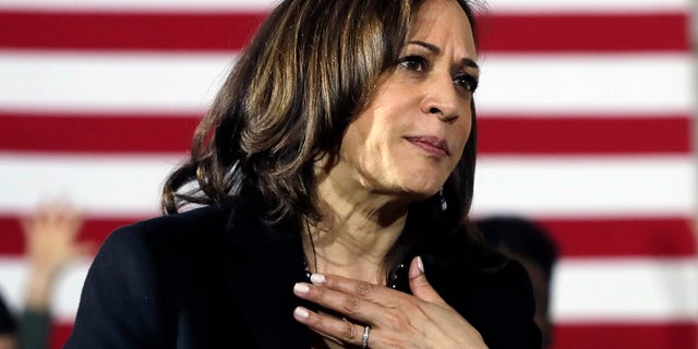 Democratic presidential candidate Sen. Kamala Harris, D-Calif., listens to a question at a campaign event in Portsmouth, N.H., Monday, Feb. 18, 2019. (AP Photo/Elise Amendola)