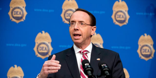 Rod Rosenstein, seen here in January 2019, wrote the memo detailing the scope of Mueller's investigation. (AP Photo/Andrew Harnik, File)