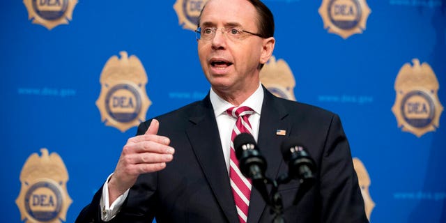 Rod Rosenstein, seen here in January 2019, wrote the memo detailing the scope of Mueller's investigation. (AP Photo/Andrew Harnik, File)