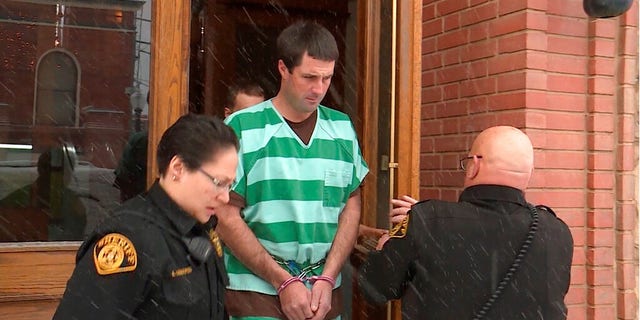 Patrick Frazee leaves the Teller County District Court in Cripple Creek, Colo. Colorado police say they plan to search a landfill for the remains of a woman whose fiance is charged with her murder.
