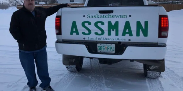 ‘assman Displays Name On Trucks Tailgate After License Plate Request 