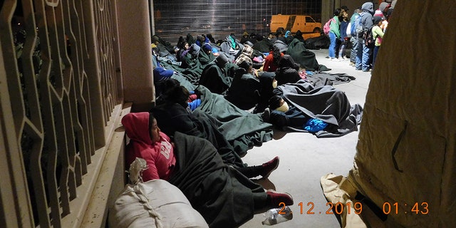A group of 311 migrants, mostly Central American families and unaccompanied minors, was captured Monday near El Paso, Texas. (Customs and Border Protection)