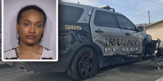 Brianna Noel James was arrested after the crash in Irving, Texas.