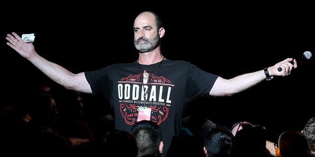 Brody Stevens performs during the Funny Or Die Oddball Comedy Festival at the Austin360 Amphitheater on Sept. 21, 2014 in Austin, Texas.