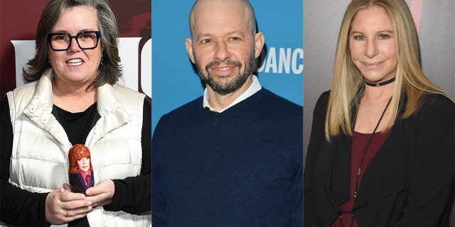 Celebrities like Rosie O'Donnell, Jon Cryer and Barbra Streisand were among the celebrities commenting on Donald Trump's national emergency declaration.