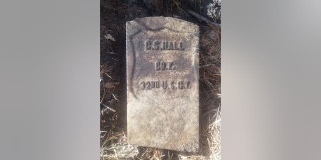 Headstone of C.S. Hall of the United States Colored Troops. (Delaware Division of Historical and Cultural Affairs)