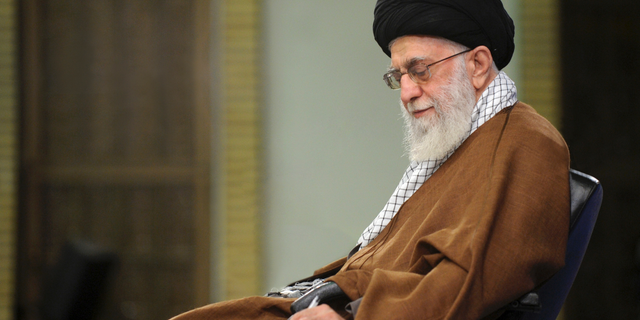 In this picture released on Jan. 12, 2019, by the official website of the office of the Iranian supreme leader, Supreme Leader Ayatollah Ali Khamenei takes notes during a meeting in Tehran, Iran. In a statement released on Wednesday Feb. 13, Iran's supreme leader said negotiations with the U.S. "will bring nothing but material and spiritual harm" — remarks that come ahead of an American-led meeting on the Mideast in Warsaw. (Office of the Iranian Supreme Leader via AP)