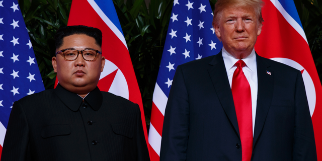 In this June 12, 2018, photo, U.S. President Donald Trump stands with North Korean leader Kim Jong Un during a meeting on Sentosa Island, in Singapore. For some observers, the nightmare result of the second summit between Trump and Kim is an ill-considered deal that allows North Korea to get everything it wants while giving up very little, even as the mercurial leaders trumpet a blockbuster nuclear success. (AP Photo/Evan Vucci)