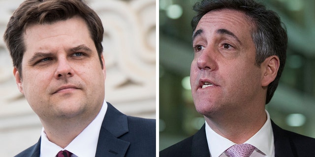 Florida Rep. Matt Gaetz defended a tweet he sent Tuesday about Michael Cohen, suggesting that President Trump’s former attorney had been unfaithful to his wife.