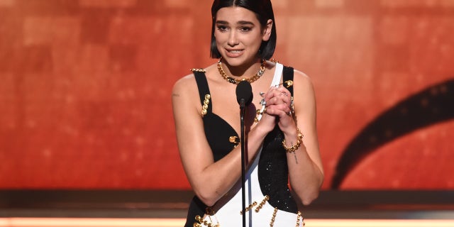Dua Lipa, who won the Grammy for Best New Artist on Sunday, spoke to reporters backstage about Ariana Grande and 21 Savage.