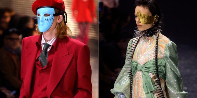Gucci sent out more than a dozen eerie eye and face covers on both male and female models in its fall 2019 show in Milan.