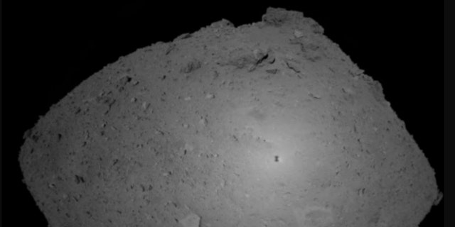 This image of October 25, 2018 provided by the Japan Aerospace Exploration Agency (JAXA) shows the asteroid Ryugu.