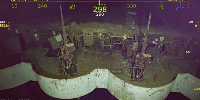 Oerlikon cannons on USS Hornet's port quarter deck.