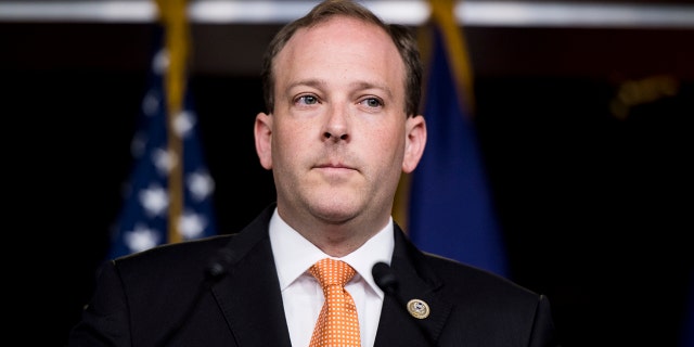 UNITED STATES - SEPTEMBER 6: Rep. Lee Zeldin, R-N.Y., speaks during the press conference calling on President Trump to declassify the Carter Page FISA applications on Thursday, Sept. 6, 2018. (Photo By Bill Clark/CQ Roll Call)