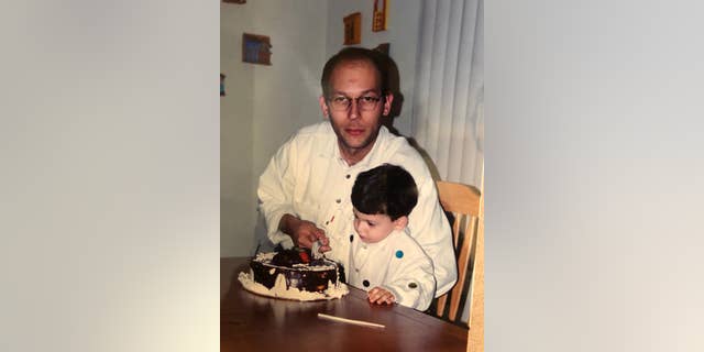 Blanco Luis with his son in Venezuela