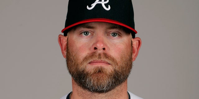 This is a 2019 photo of Brian McCann of the Atlanta Braves baseball team. This image reflects the 2019 active roster as of Friday Feb. 22, 2019, when this image was taken.