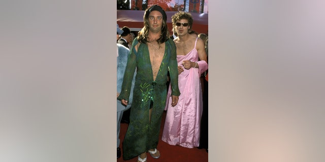 "South Park" creators Trey Parker and Matt Stone wore spoofs of iconic dresses worn by Jennifer Lopez and Gwyneth Paltrow to the 2000 Oscars.