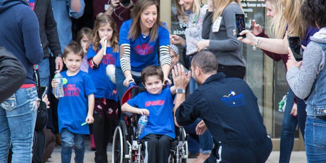 Owen Coulter, 5, of Austin, Texas, got a hero's sendoff after making a miraculous recovery at the Dell Children's Hospital.