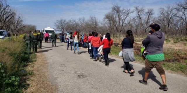 A group of 90 Honduran nationals - mostly families and unaccompanied minors - were apprehended after crossing the Rio Grande River in Texas.