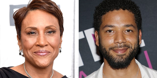 “Good Morning America” co-host Robin Roberts was accused of going easy on Jussie Smollett.