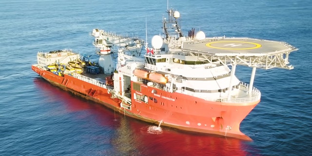An overhead view of Ocean Infinity's Seabed Constructor.