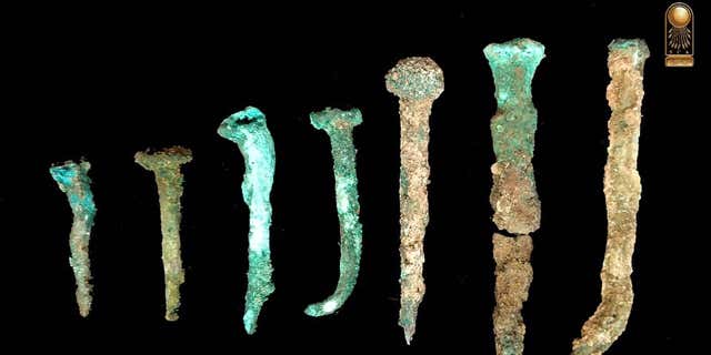 Ancient nails detected during a site in Northern Sinai.