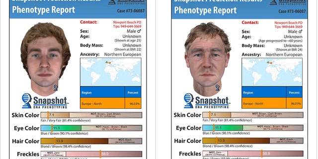 Sketch of suspect that Newport Beach, California police released last year.