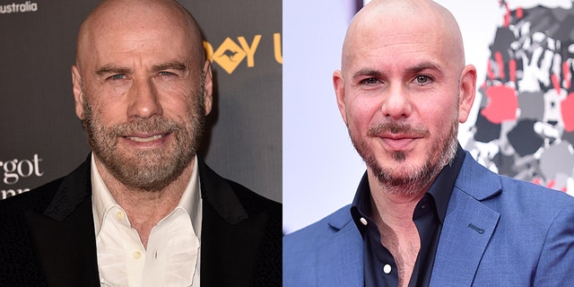 John Travolta recently spoke to Extra where he revealed the inspiration behind his freshly-shaven head — his pal, Pitbull.