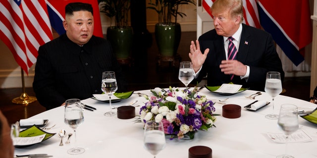 Guests were reportedly treated to such dishes as shrimp cocktail and grilled sirloin with pear kimchi, finished off with chocolate lava cake