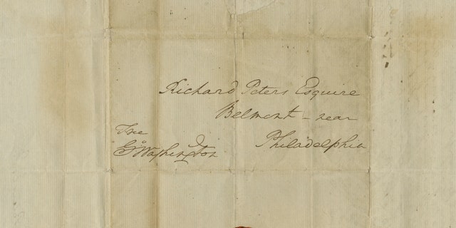 The letter was written to Richard Peters, speaker of the Pennsylvania Constitution. (The Raab Collection)