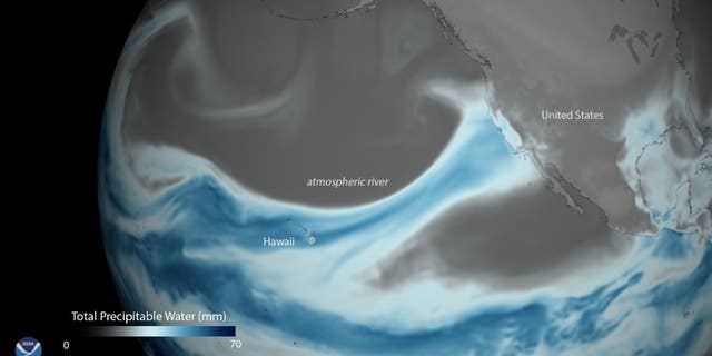 Atmospheric rivers bring plumes of moisture from the tropics to the Western U.S.