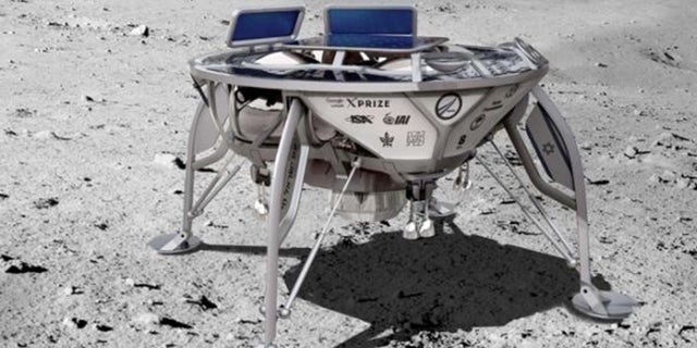 An artist’s depiction of Beresheet lunar lander.