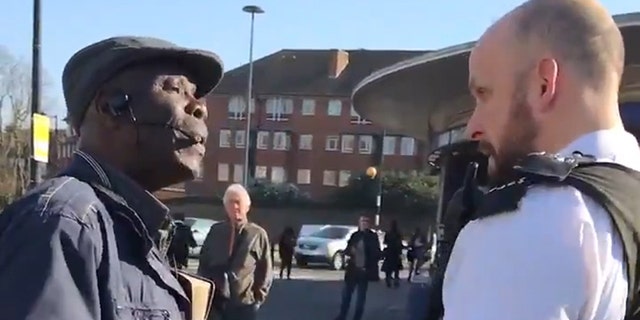 VIDEO STILLS - This is the moment a Christian preacher was handcuffed and arrested outside a London underground station after complaints he was “Islamophibic.”