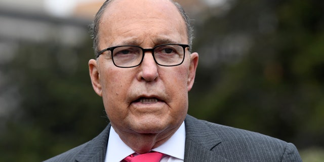 White House National Economic Council Director Larry Kudlow speaks to reporters at the White House in Washington, Thursday, Feb. 7, 2019. (AP Photo/Susan Walsh)