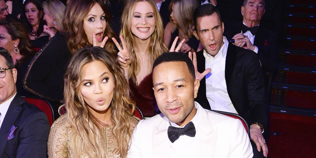 Chrissy Teigen, Behati Prinsloo, John Legend and Adam Levine