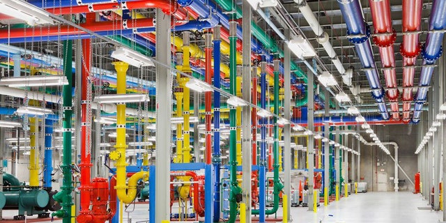 A Google data center in Douglas County, Georgia, is seen above.