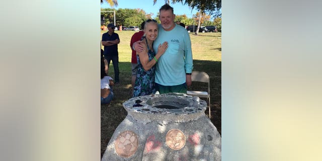 Donna Kent met Sean Moynihan, who received her son's donated heart, in Florida earlier this month.