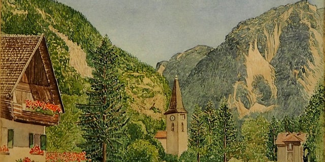 Auktionhaus Weidler had been due to auction off 31 drawings and watercolor landscapes believed to be by Adolf Hitler. But they have now withdrawn some of them. It's unclear if this image is one of the withdrawn items
