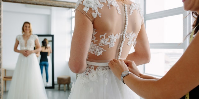 Hunting for a wedding dress was one of the most time-consuming activities, the study found.