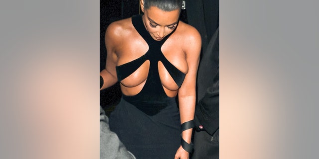 Kardashian wore the gown to the Hollywood Beauty Awards on Feb. 17, 2019 in Los Angeles.