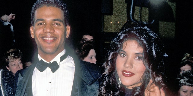 NEW YORK CITY - MAY 26: Actor Kristoff St. John, mother Maria and his wife Mia attend the 20th Annual Daytime Emmy Awards on May 26, 1993 at the Marriott Marquis Hotel in New York City. (Photo by Ron Galella, Ltd./WireImage)