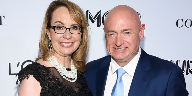 Retired astronaut and Arizona Sen. Mark Kelly with wife Gabrielle Giffords.